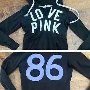PINK Victoria’s Secret “LOVE PINK 86” hoodie Sz small